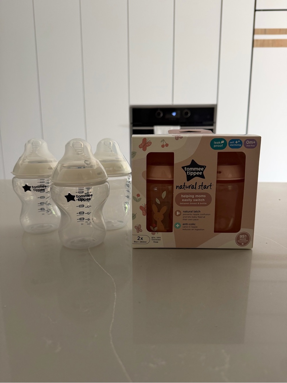 Tommee Tippee Natural Start Baby Bottle - Soft Pink